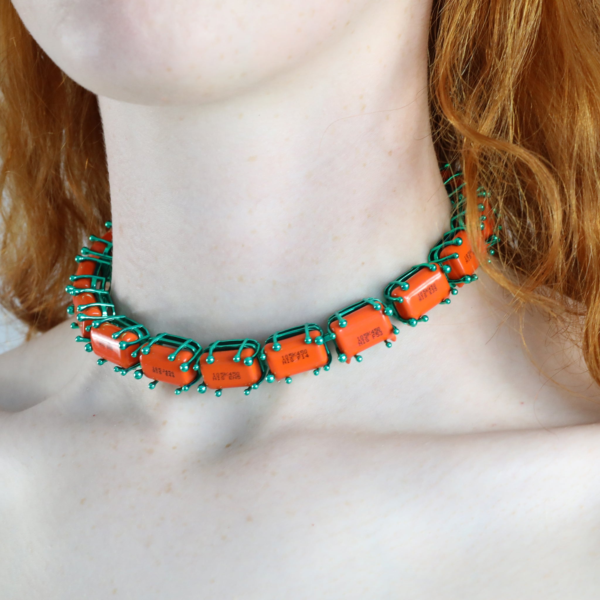 Gazing Chunky Choker Necklace with Recycled Silver